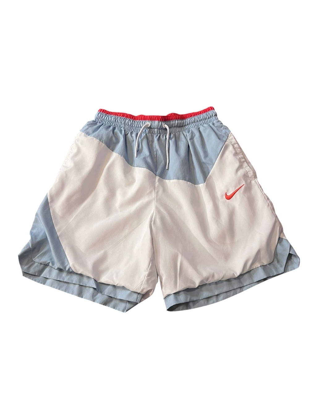 Nike Men’s DNA Athletic Shorts White, Light Blue & Red Size Small